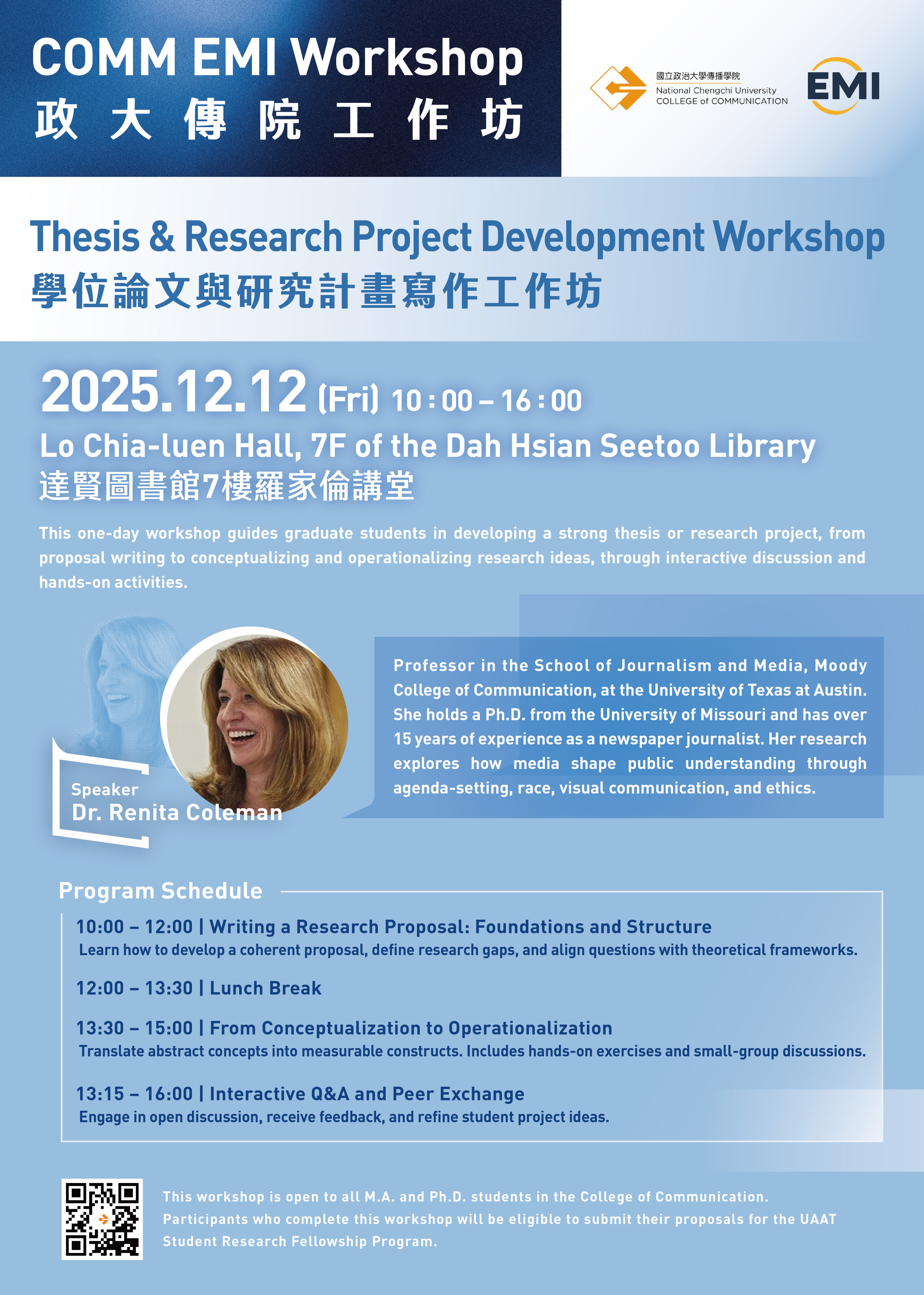 Thesis and Research Project Development Workshop